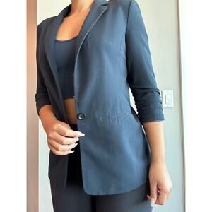 Michael Kors blazer jacket 3/4 sleeve blue size 6